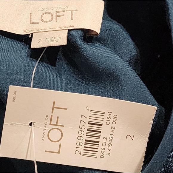 Loft teal full lace overlay flutter sleeve bodycon dress size‎ 2 new!! - Picture 7 of 7